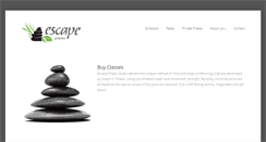 Desktop Screenshot of escapepilates.com